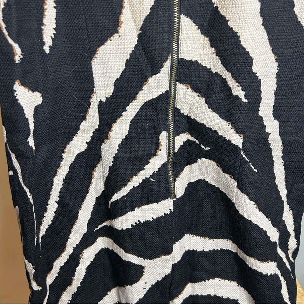 LOFT Black and White Zebra Pattern Mini Dress - Picture 5 of 13